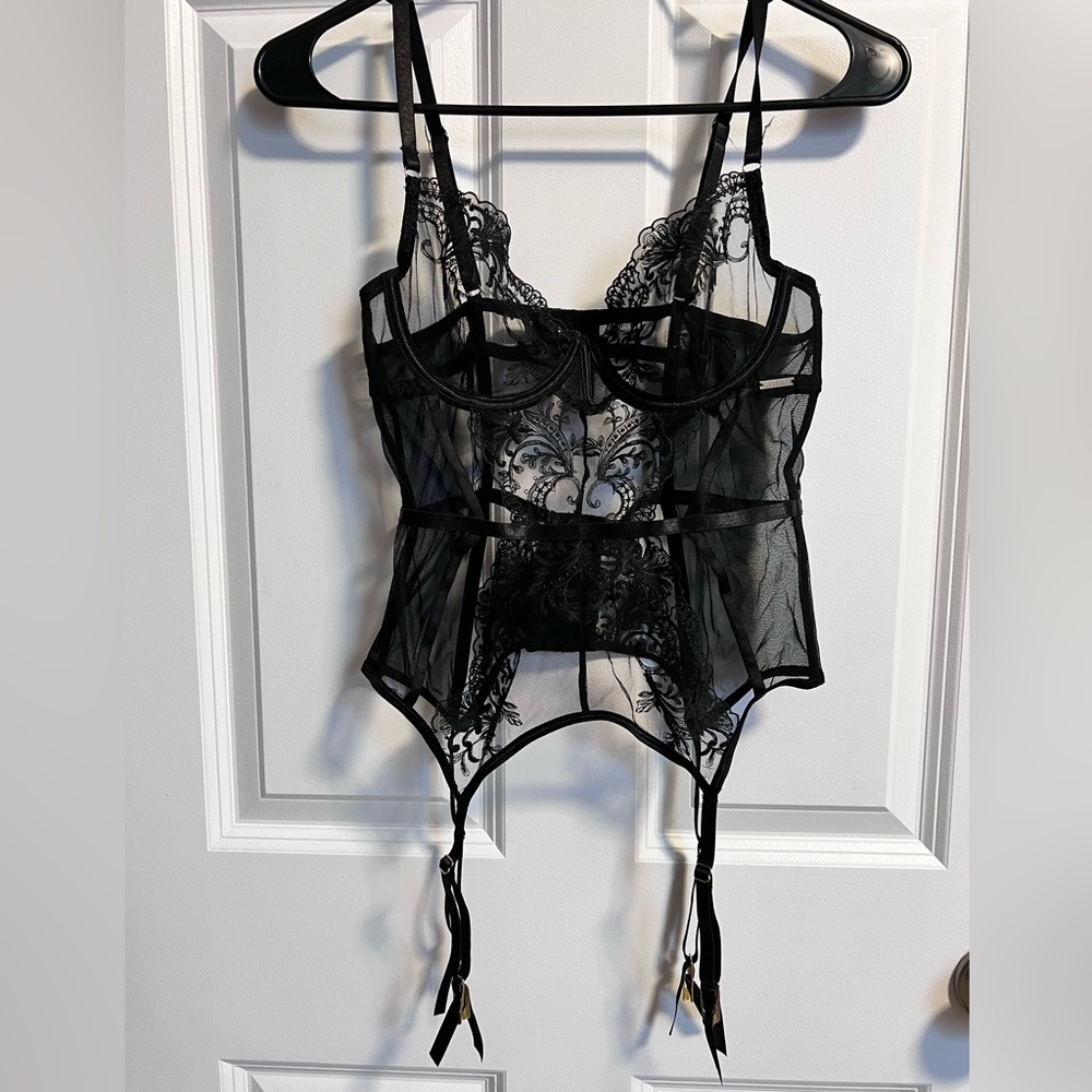 Bluebella full body garter lingerie black lace high end